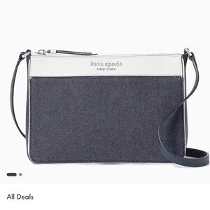 Kate Spade New York Cameron Colorblock Denim Medium Top Zip Crossbody